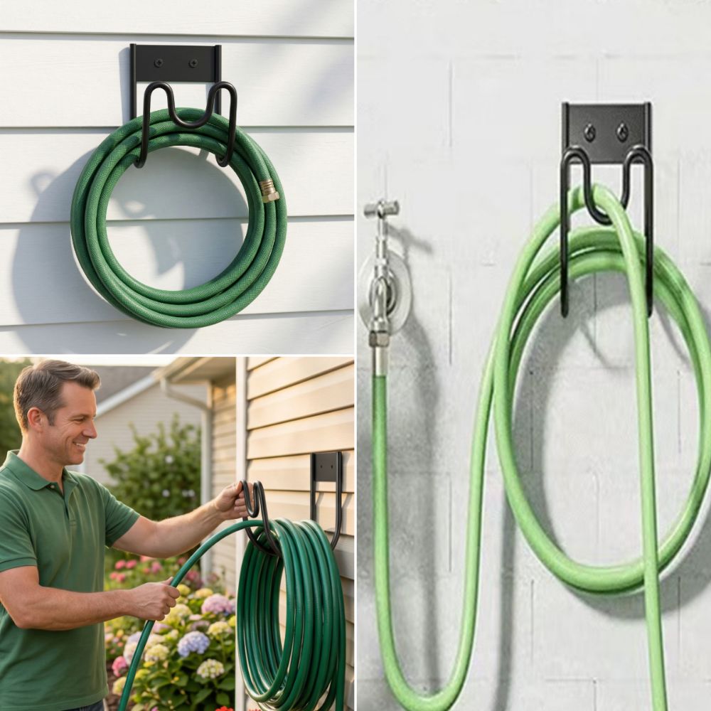 防錆ガーデンホースホルダー、耐久性のある壁掛けフレックスホー - Gardena Hose Flex のレビューと価格